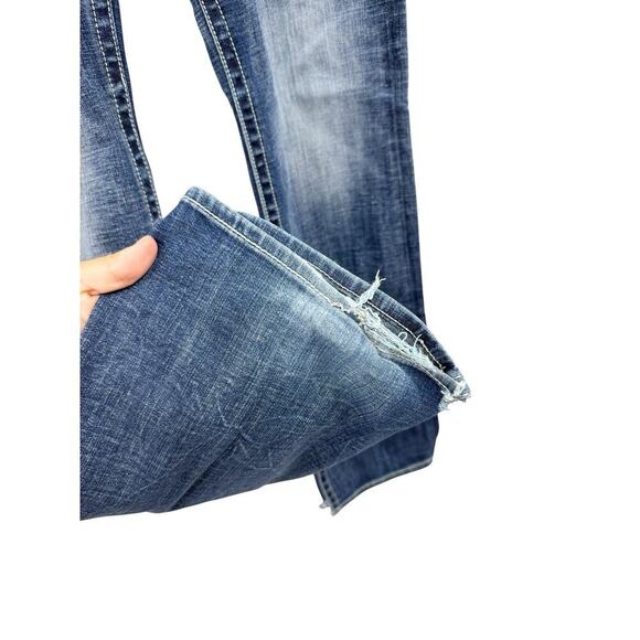 Salvage Mayhem Bootcut Dark Wash Thick Stitch Stretch Denim Jeans Men’s 31 Long - Picture 6 of 13